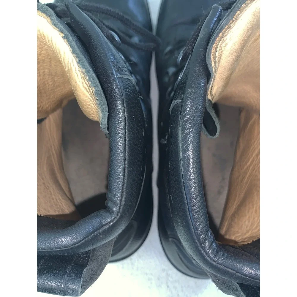 Vintage German Army Combat Boots Model 2000 Black Leather Mil-Surp Size 12